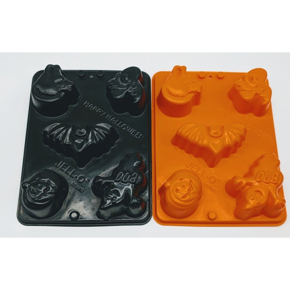 Halloween JELLO Jiggler Plastic Molds Jello Shots Cat Pumpkin Bat Ghost